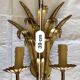 Hans Kögl-style 6-arm chandelier in gilded metal, 1970s, with two wall lights