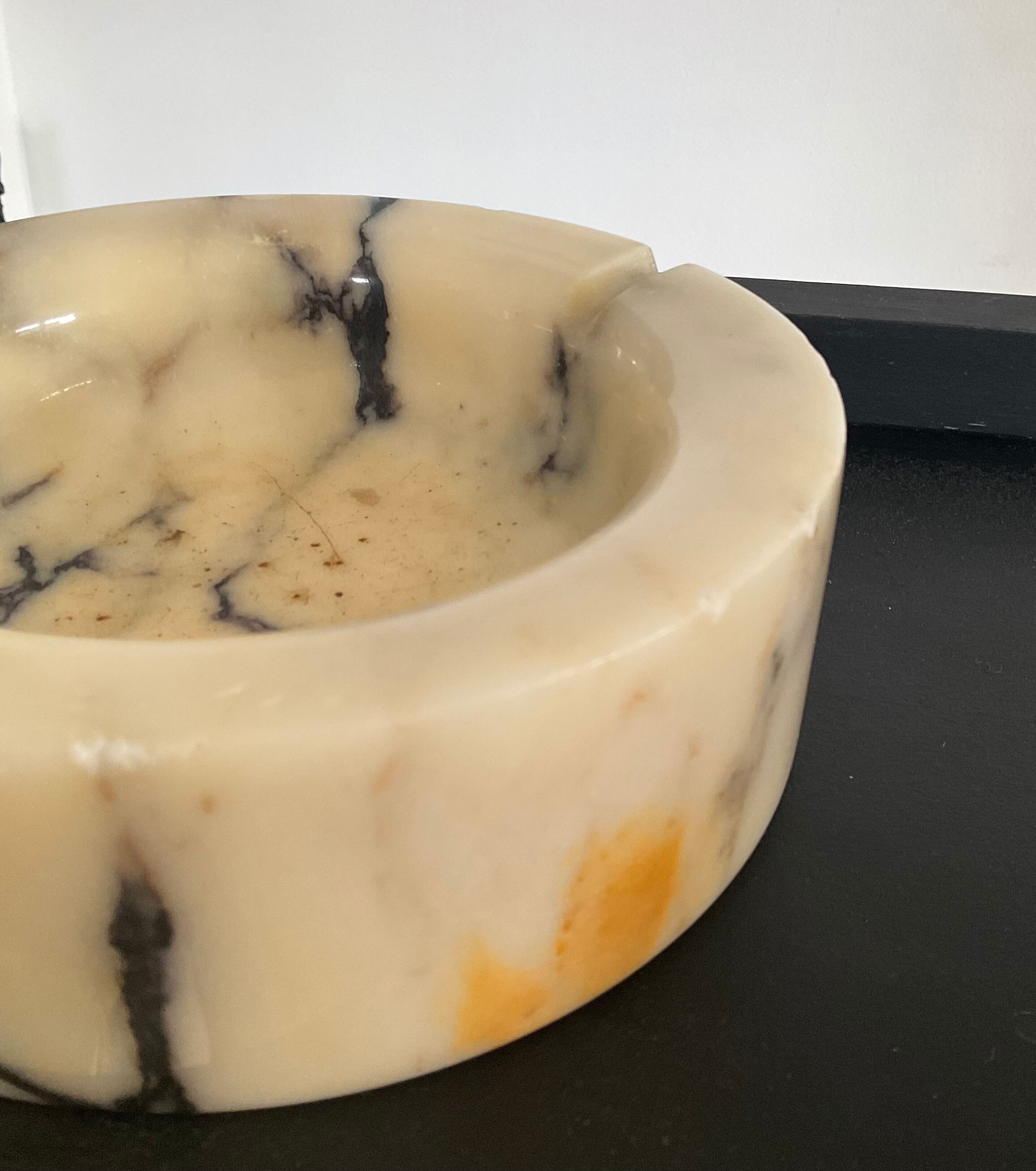 Ashtray empty vintage marble pocket 70s