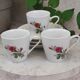 Cups and saucers porcelain flowers