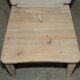 Pair of Swedish-style accent chairs in recycled pine with upholstered seats.