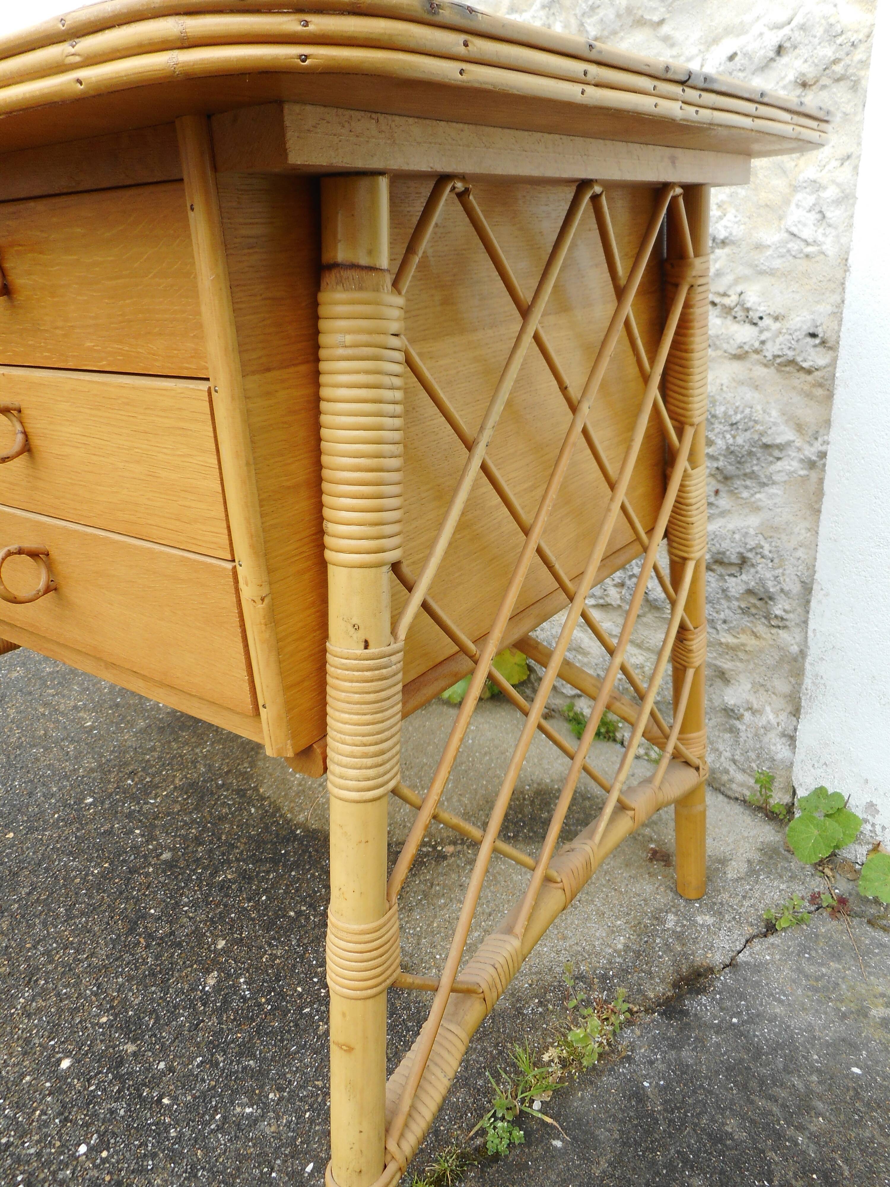 Bureau en rotin de Louis Sognot