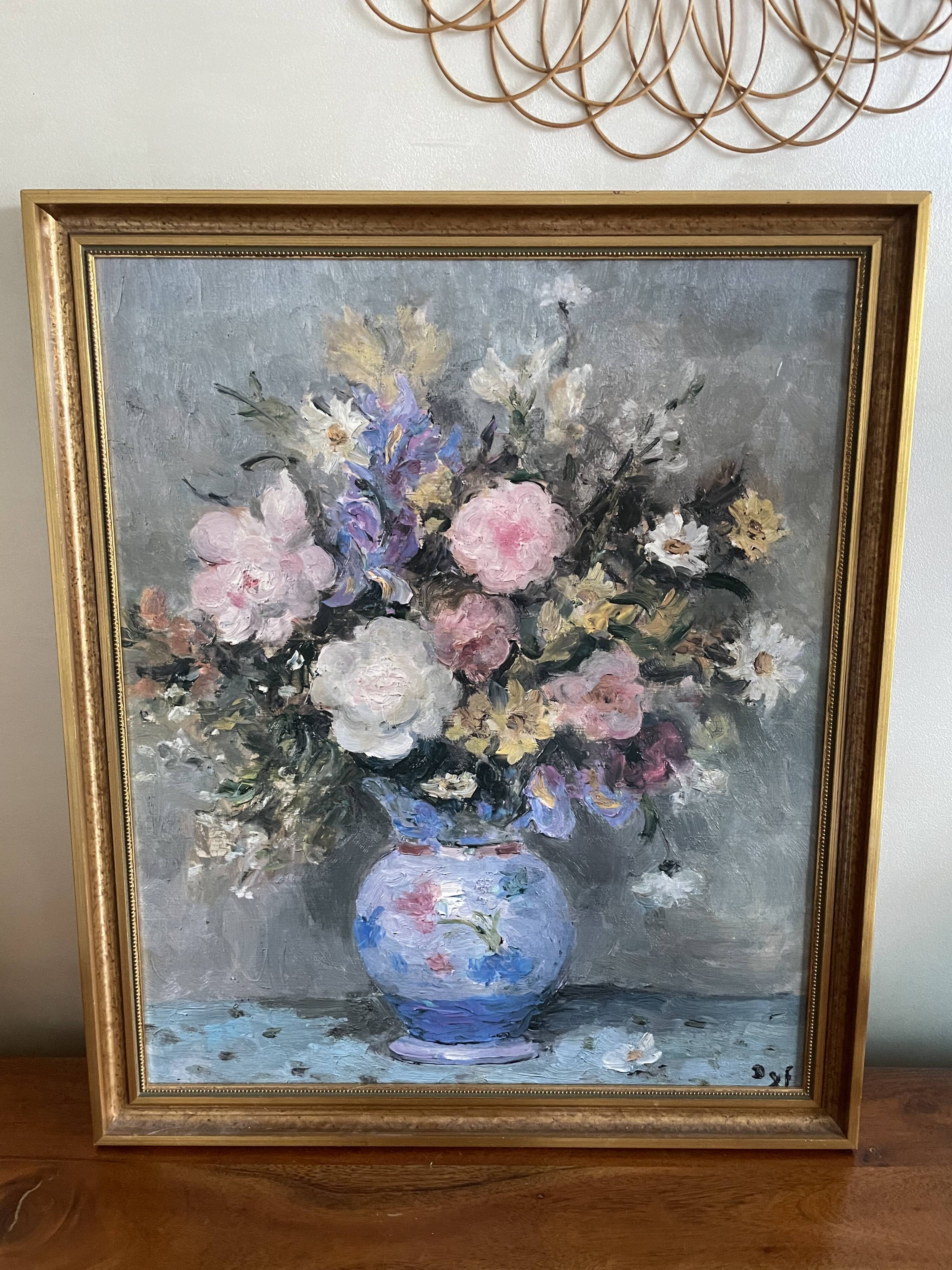 Painting bouquet of flowers