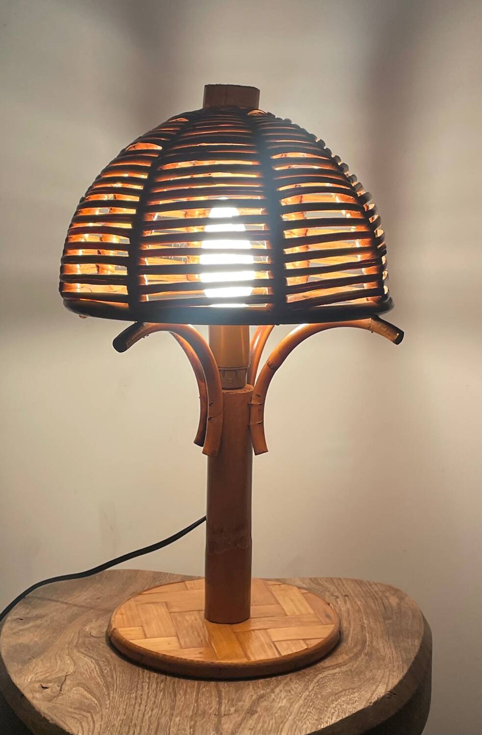 Vintage rattan lamp