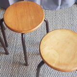 Series of 4 stackable vintage stools