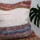 Handwoven cushion cover made from recycled cotton