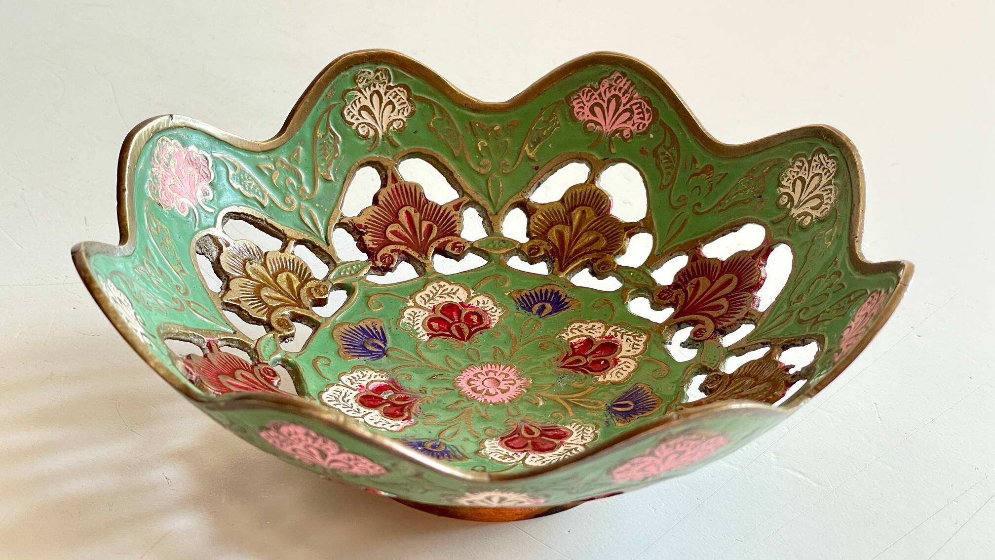 Vintage solid brass pocket tray