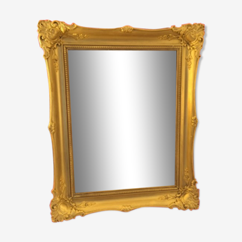 Miroir ancien doré 50 x 42cm style Napoléon lll