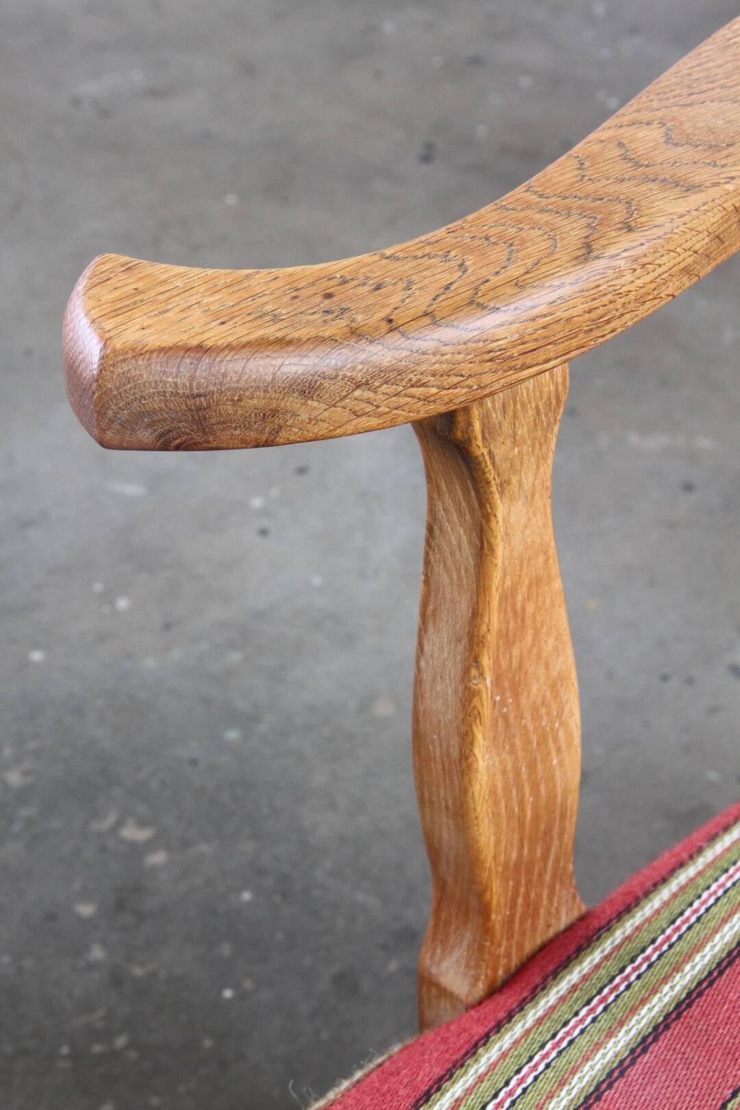 Vintage Danish Brutalist Oak Armchair in the style of Henning Kjærnulf, 1960s