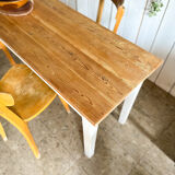 Old white base trail table
