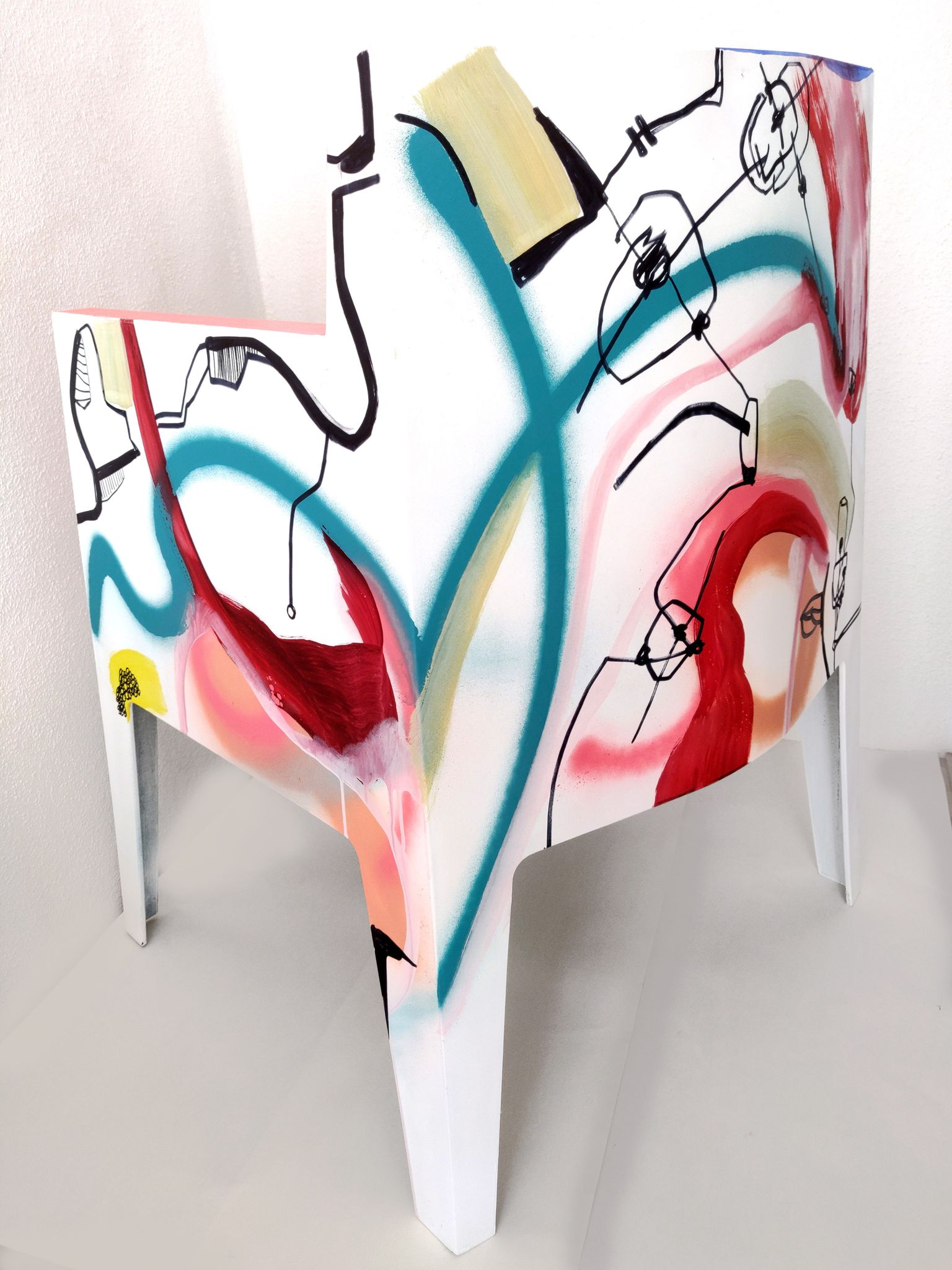 Fauteuil Toy de Philippe Starck painted by WHA.Pantki