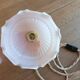 Pale pink vintage glass lamp, gold socket