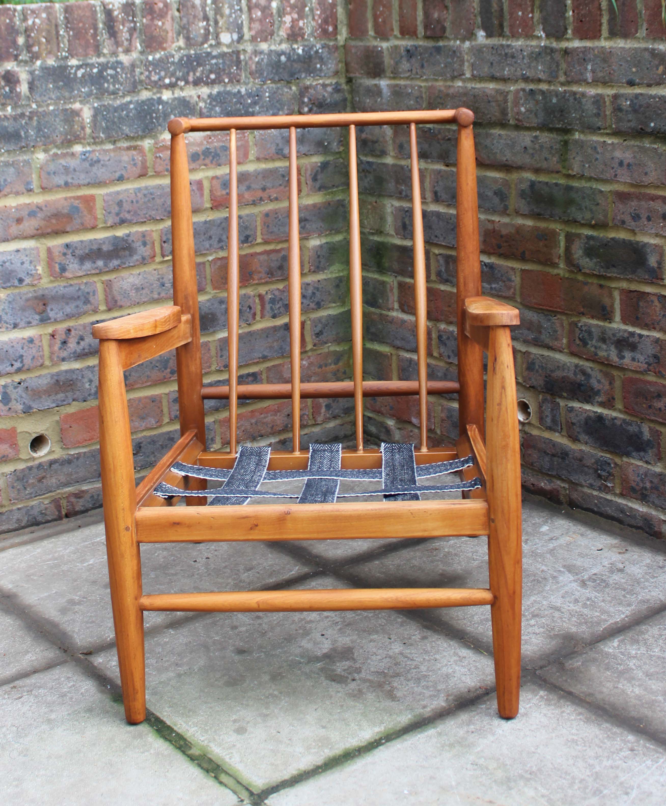 Midcentury teak lounge armchair by Scandart