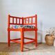 Chaise d'angle "Bobbin" revisitée – Orange Vitaminé & Floral Arty