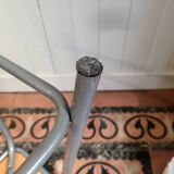 Vintage high stool in wood and metal