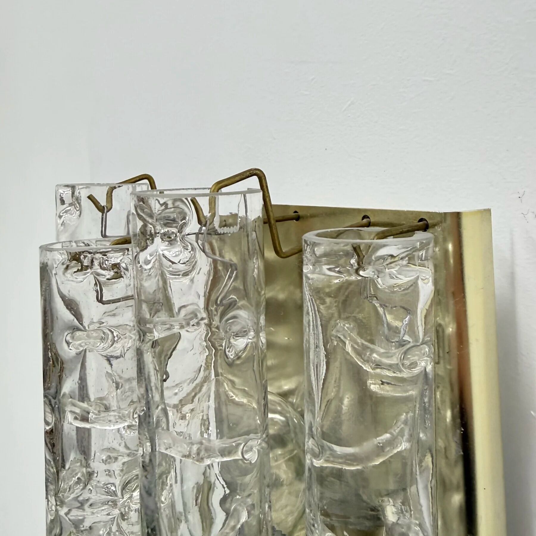 Doria Leuchten glass wall lamp sconce, 1970s