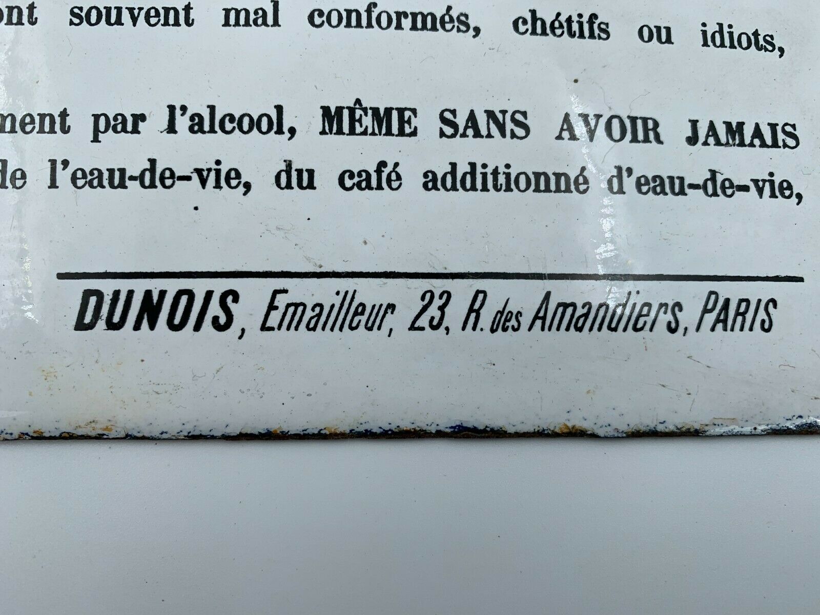 PLAQUE EMAILTHE WEST DUNOIS RAILWAY COMPANY PARIS