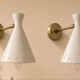 Pairs of wall sconces in Italian style from the 1950s.