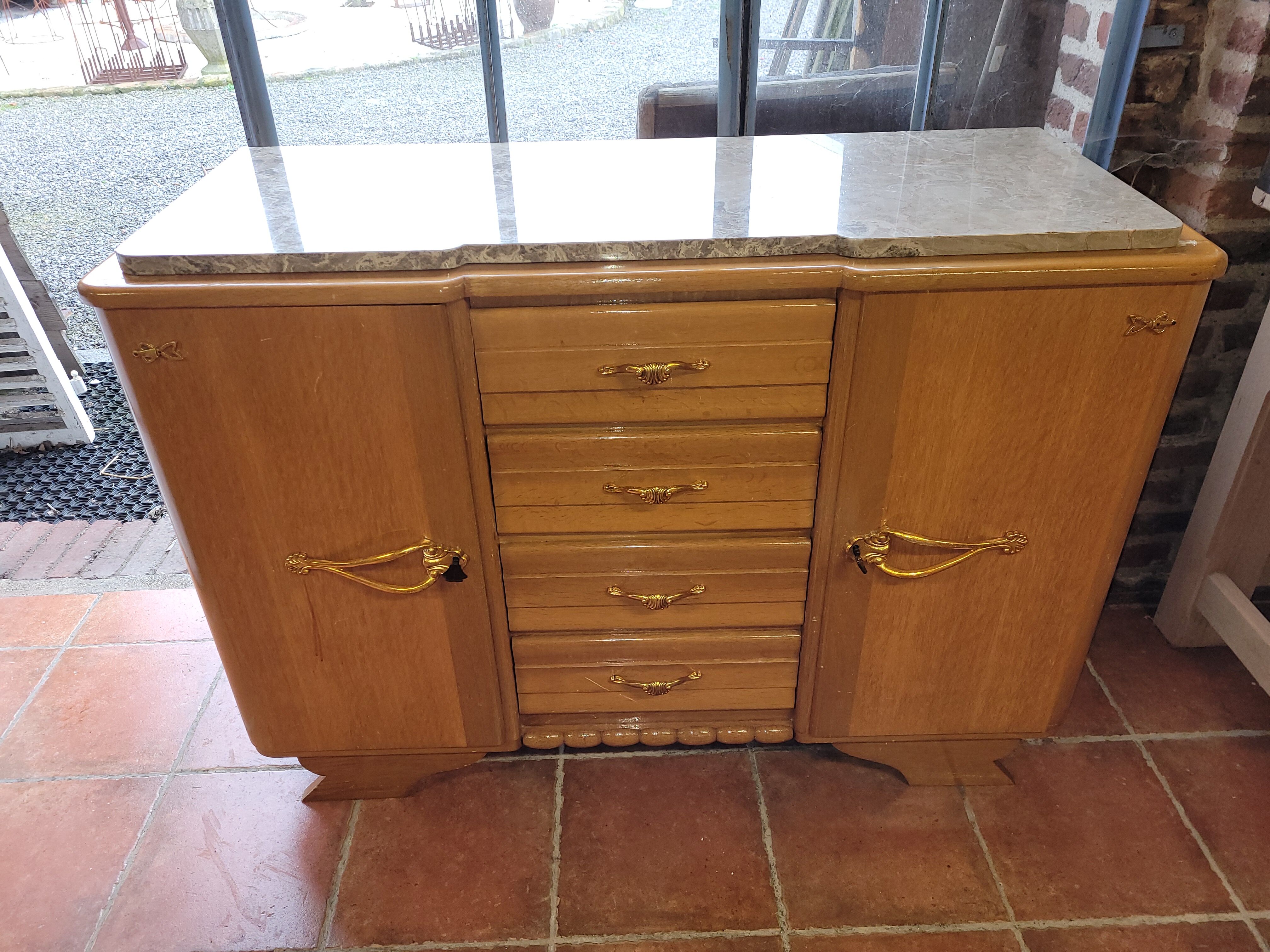 Vintage 1960s oak sideboard