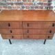 Vintage teak sideboard, large antique chest of drawers.