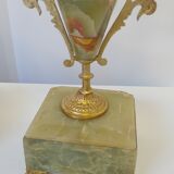 Deux bougeoires onyx