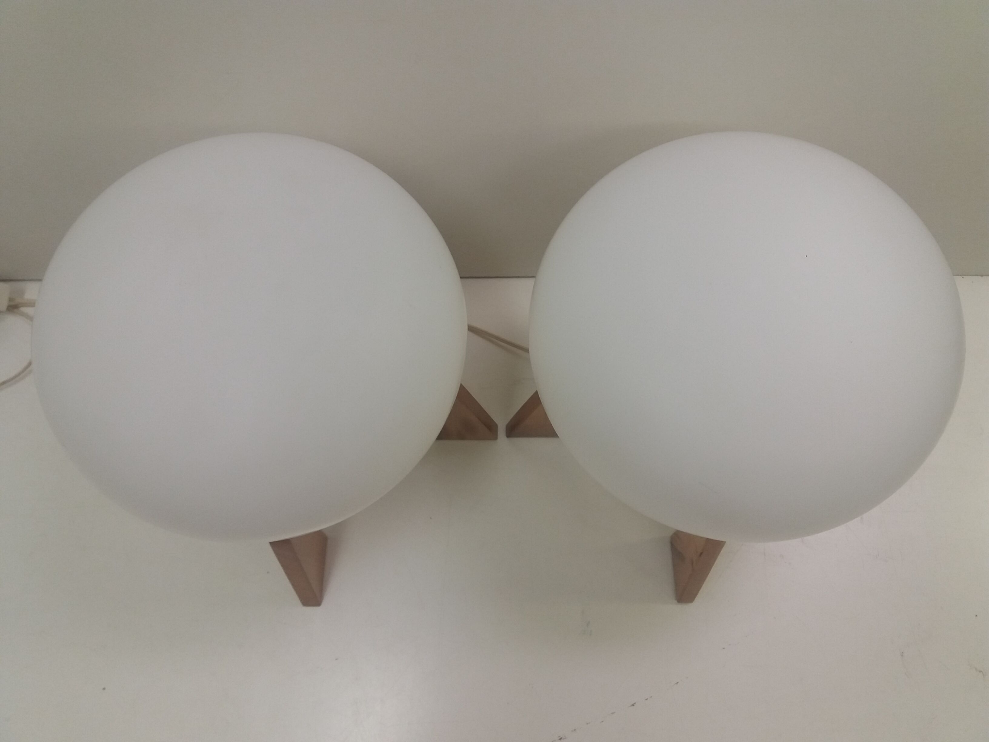 1960 two uluv floor lamps, czechoslovakia