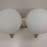 1960 two uluv floor lamps, czechoslovakia