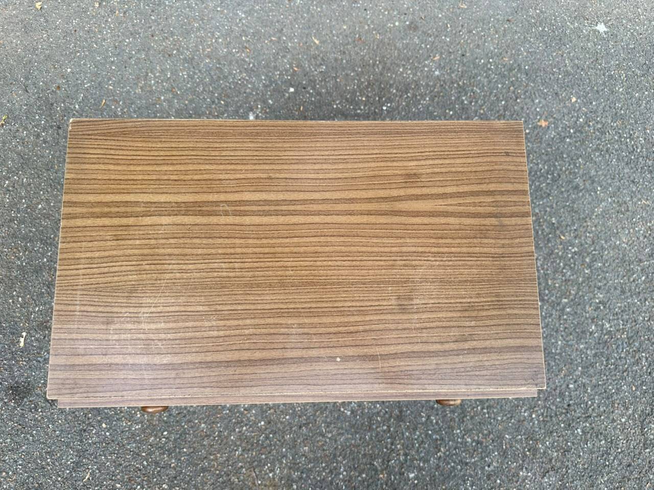 commode 4 tiroirs compacte — Effet bois foncé