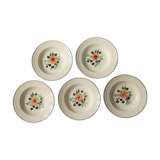 Set of 5 hollow plates Boch La Louvière, vintage
