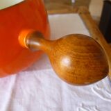 Enameled saucepan with lid 1970s