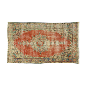 Anatolian handmade vintage rug 265 cm x 160 cm