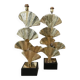 Gold brass Frame Leaves of Ginko Biloba table lamp
