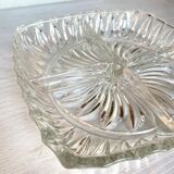 Glass dish with compartments
