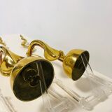 Pair of gilded bronze wall lamps