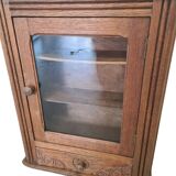 French Art Deco Oak Wall Cabinet, 1930s