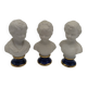 Bustes enfants en biscuit .Capodimonte. 9 cm .