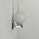 Pair of vintage wall lights in chrome and frosted glass, France, 1960