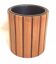 Scandinavian wooden ice bucket or bottle cooler Height 22.5 cm