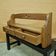 Brutalist solid pine wall mounted cabinet, Germany 1970s