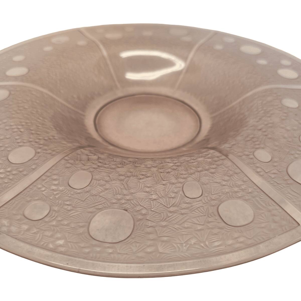 Art Deco Bowl Pink By Verlys France, 1930/40s