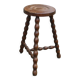 Tripod stool with bumped feet