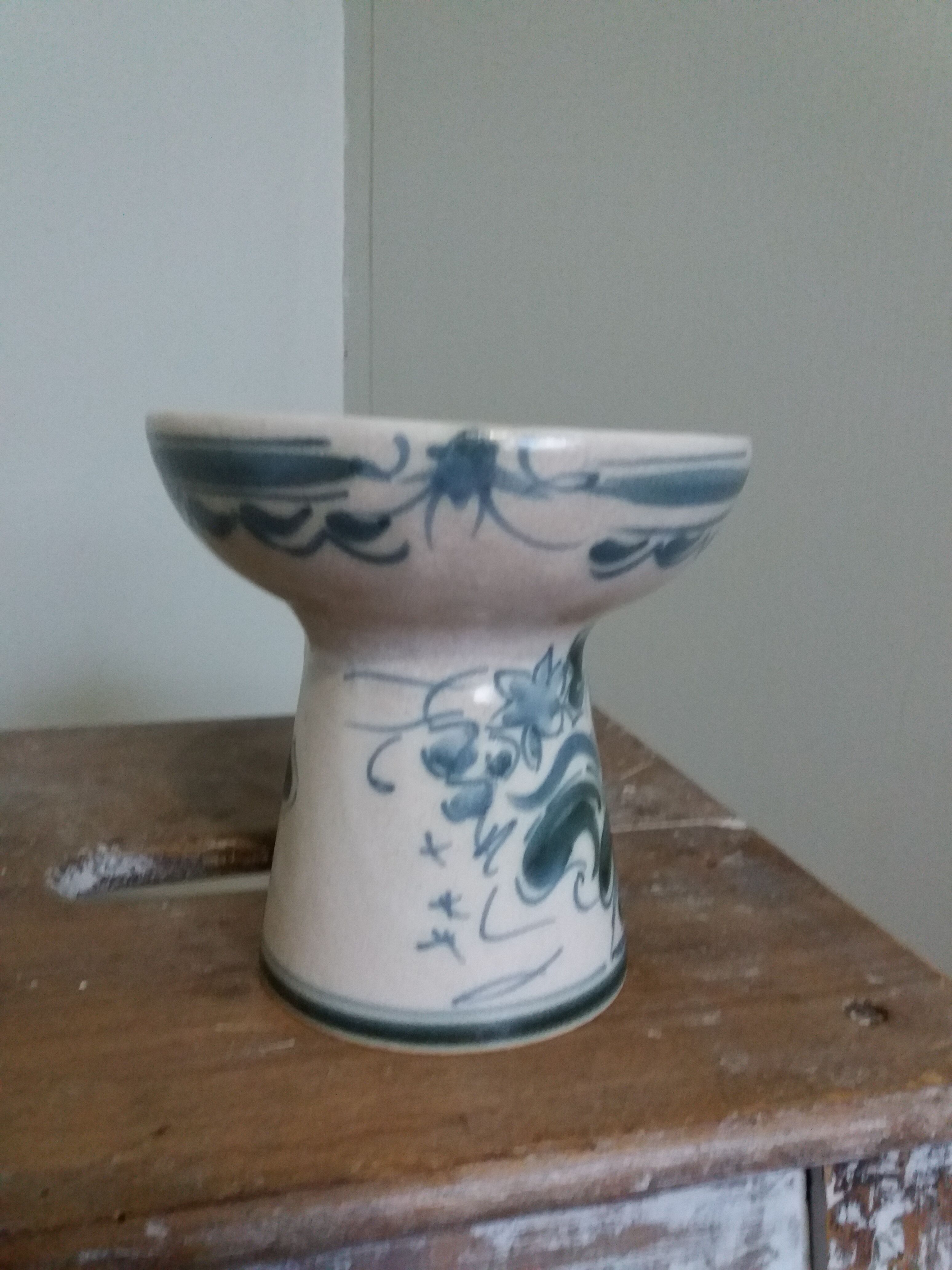 Keraluc Quimper candlestick picnic signed