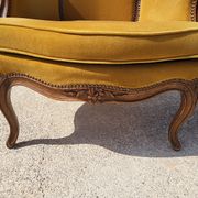 Armchair louis xv mustard walnut of the xix th century n°17