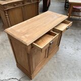 2-door sideboard in solid elm, early 20th century