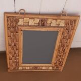 Miroir en rotin