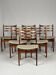 Set of 6 Danish chairs in rosewood