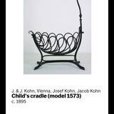 Vintage bentwood baby crib