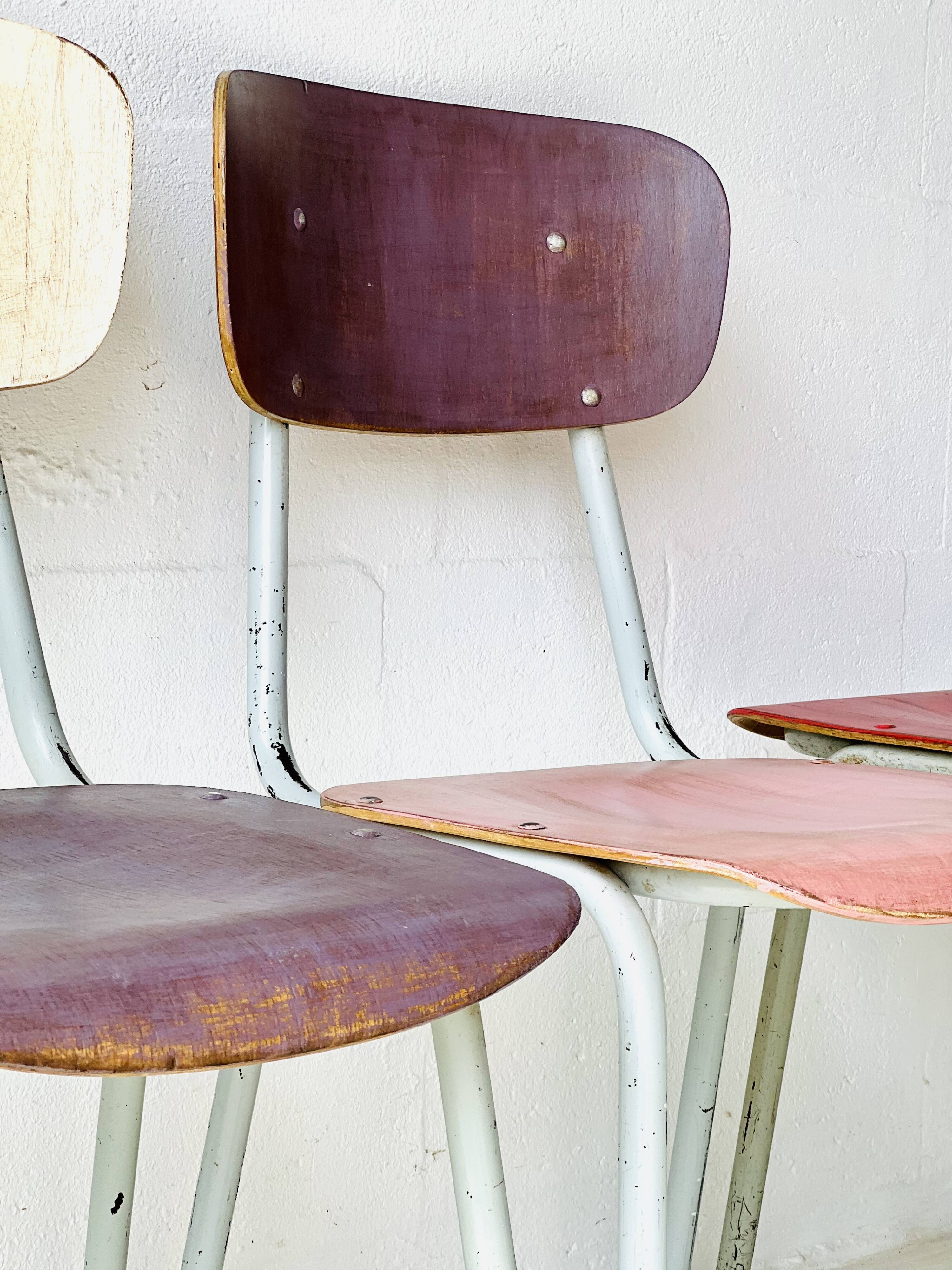 Chaises d'école Bistro, lot de 4