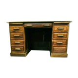 Flat desk with 20th century solid oak boxes