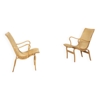 2x Bruno Mathsson "Eva" Lounge Chair by Dux, Sweden