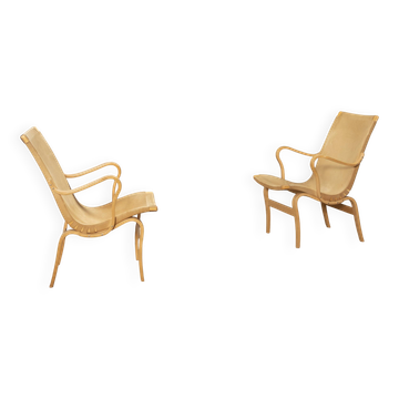 2x Bruno Mathsson "Eva" Lounge Chair by Dux, Sweden